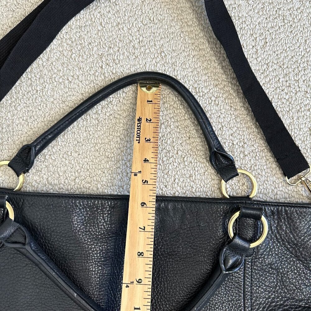 Gili Leather Tote Bag Black Pebbled - Picture 12 of 16
